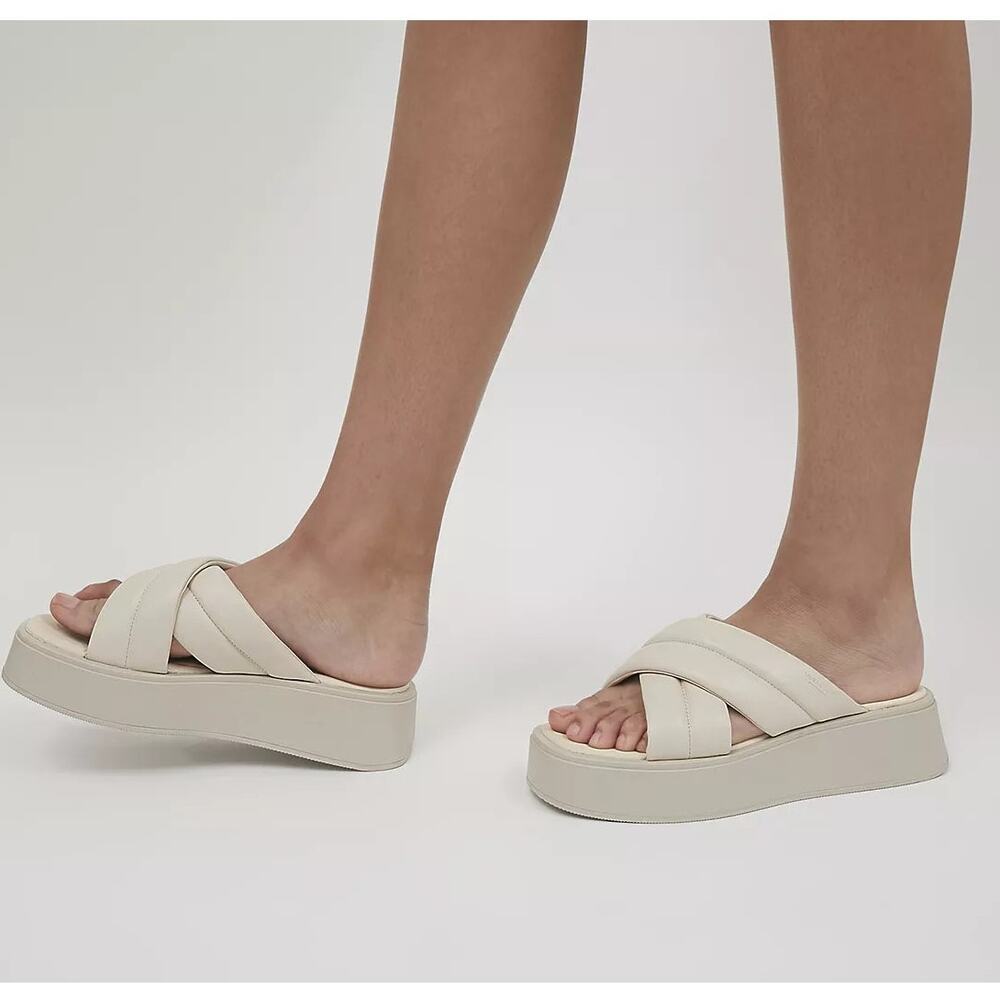 Vagabond Shoemakers Courtney Platform Slide Sandals Off-White Cream Size 41